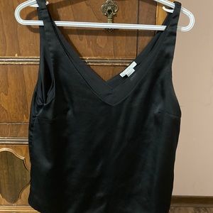 Black satin H&M cami